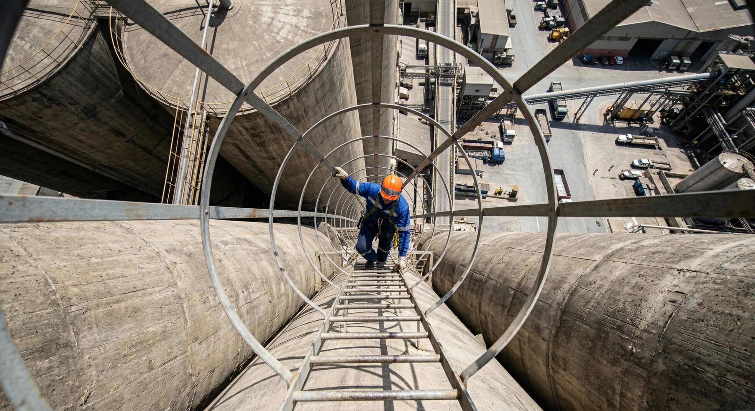 Détail technique d'une échelle à crinoline Vitalis