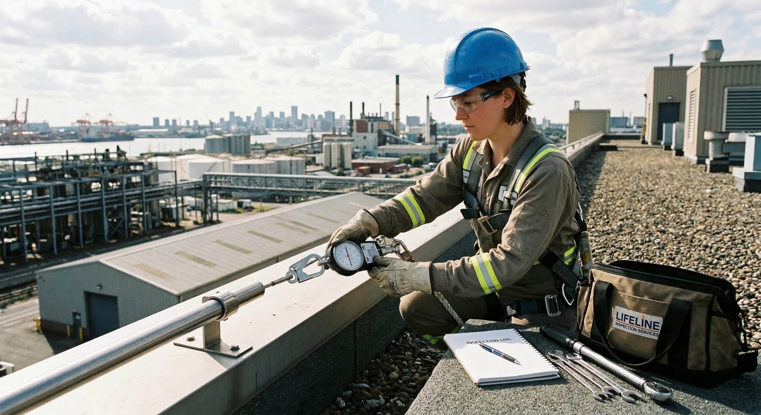 Inspection et maintenance d'équipement de protection individuelle et dispositif d'ancrage en toiture